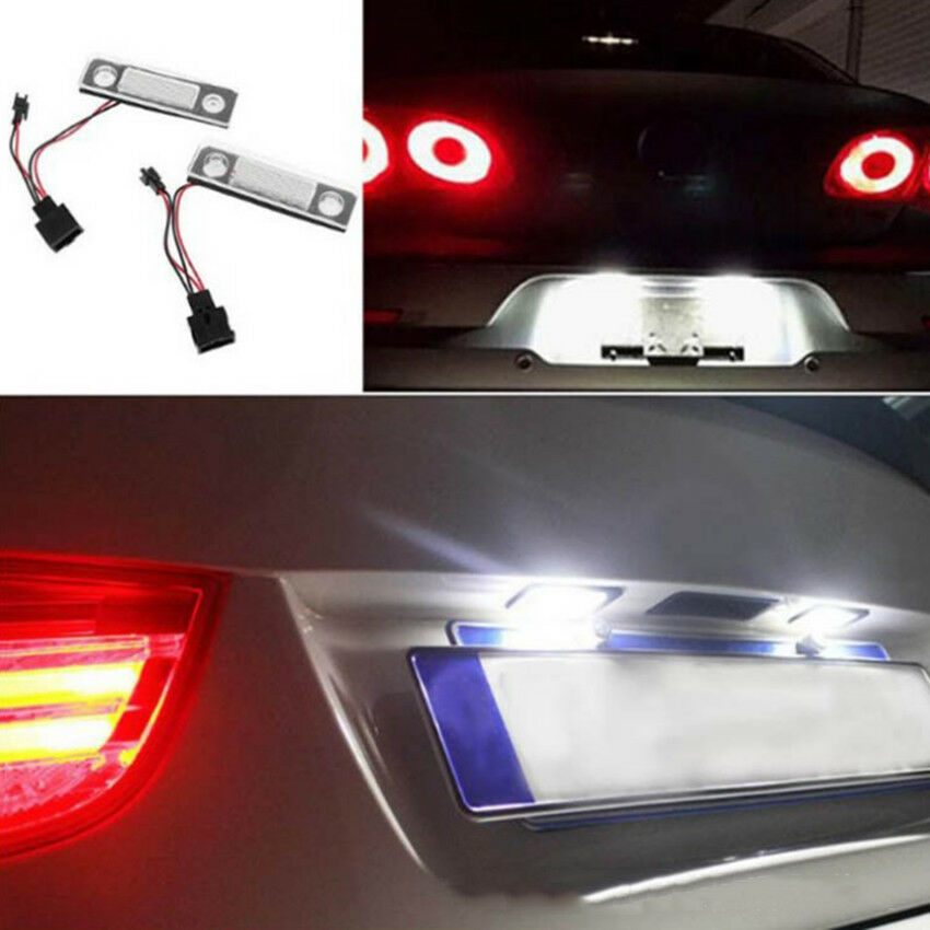 white LED License Plate Light White For Skoda Octavia 2 1Z/Roomster 5J 2006-2010