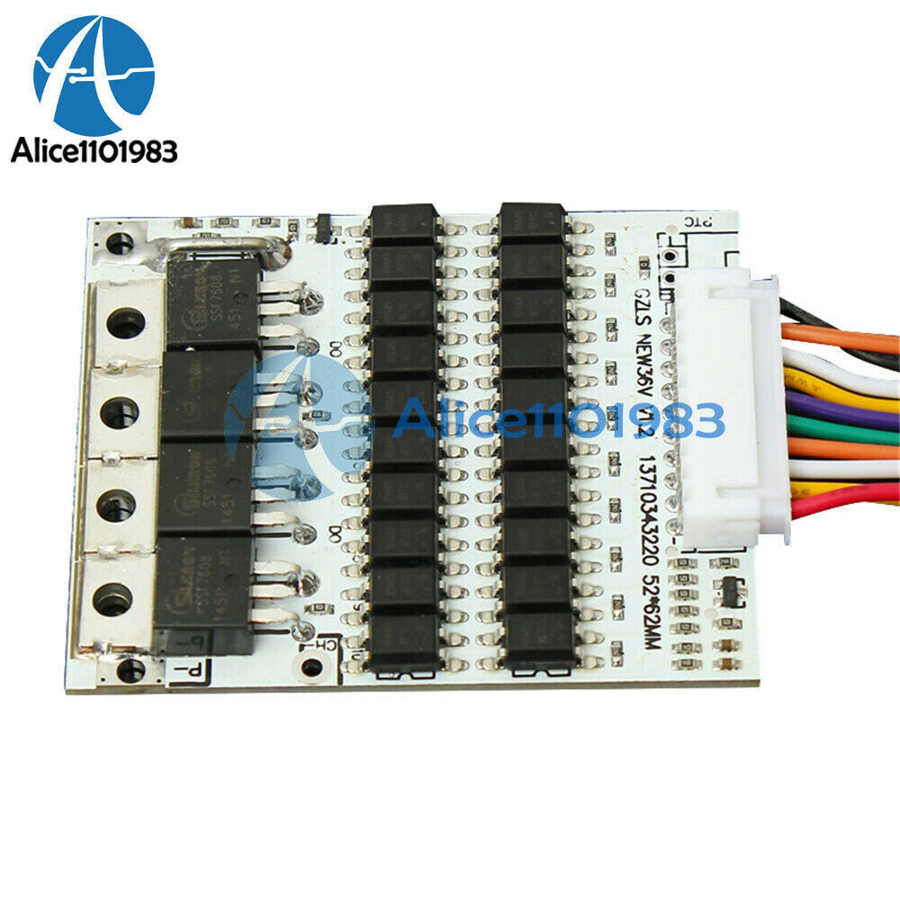 Max 40A Balance Battery Protection Board BMS PCB For 36V 10S 10Packs Li-ion Cell