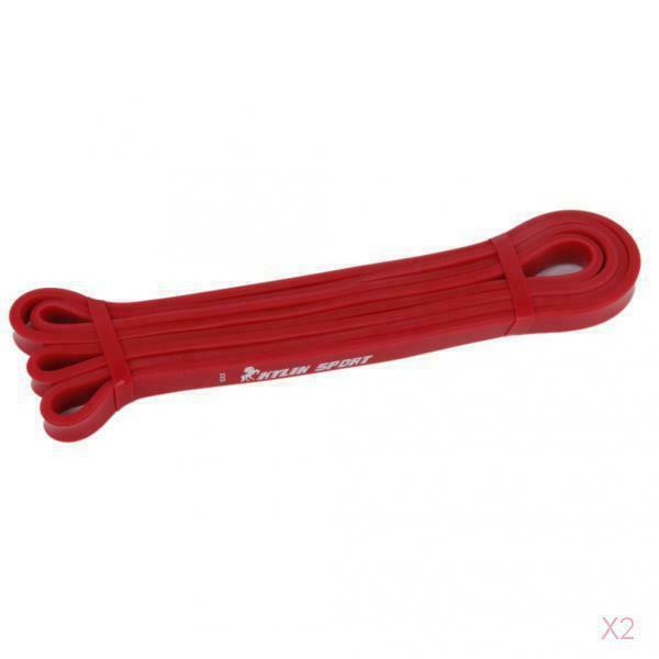 Tension Resistance Stretch Band Exercise Loop for Gym Fitness Red 15-35 lb