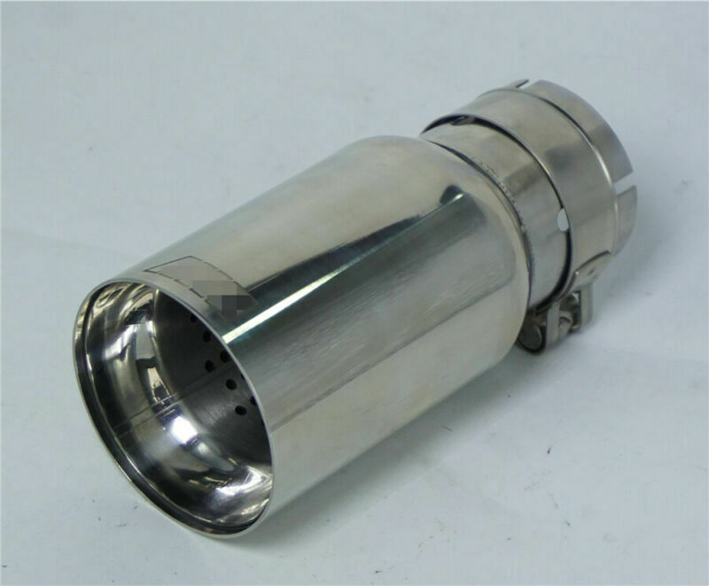 1PC 63MM In-80MM Out Universal Car Exhaust Pipe Muffler Stainless Steel material