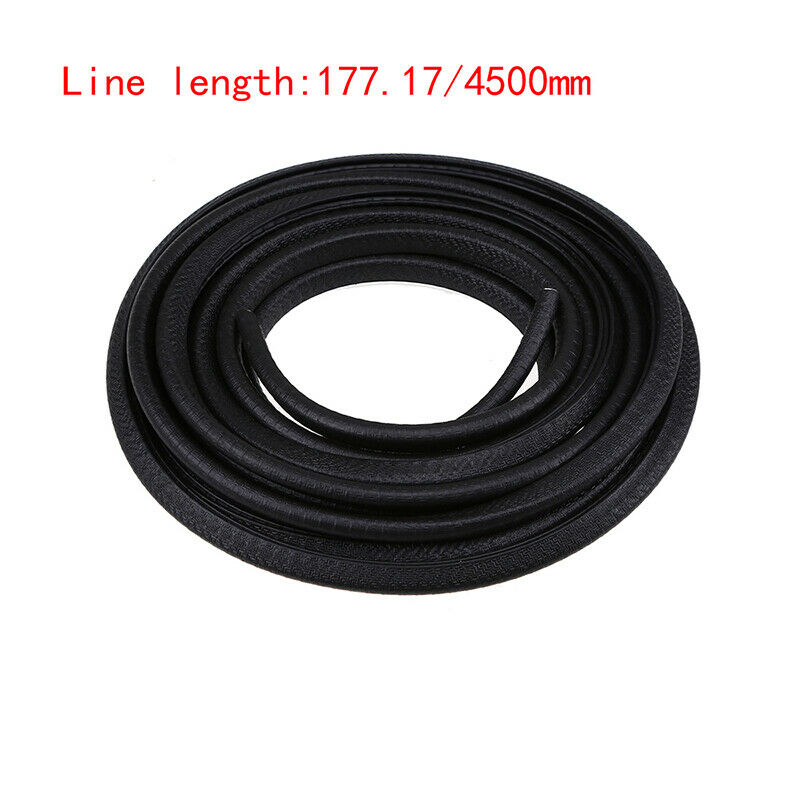 4.5m Car Door Edge Trim Molding Rubber Seal Strip Scratch Protector Decor Black