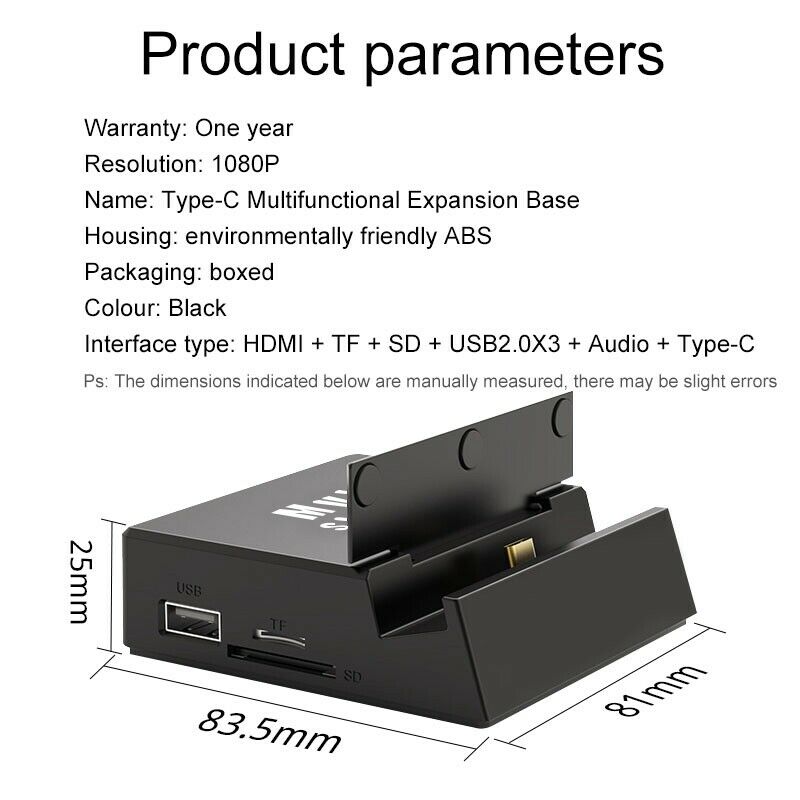 USB Type C to MI HUB Dock Station Power Adapter for Huawei P30 P20 Pro USB TypD5