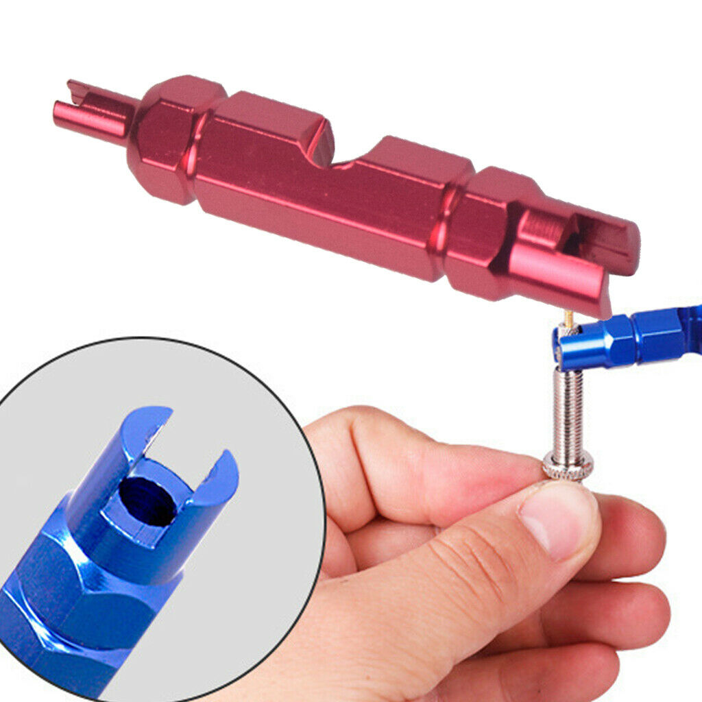 Aluminum Alloy Valve Core Removal Wrench Road Bike Accessories Universal Red