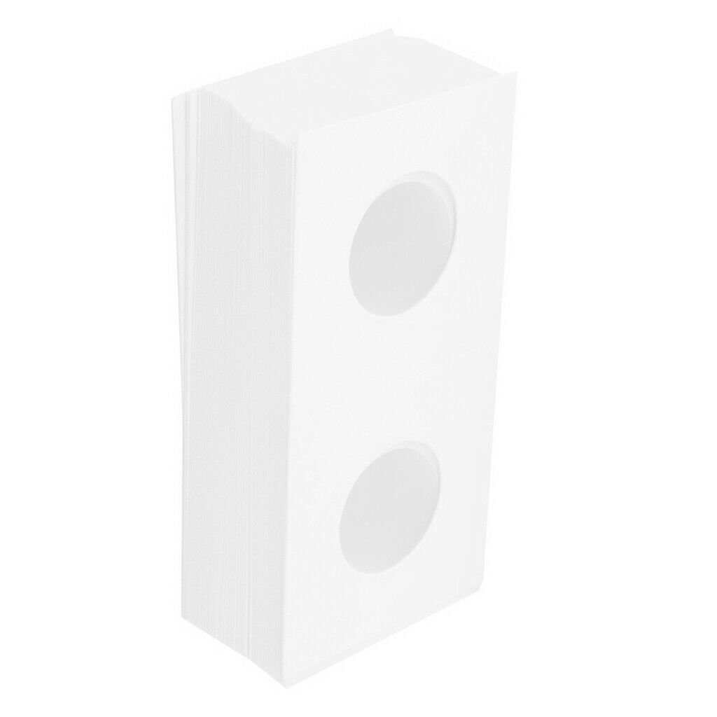100-pieces Cardboard Coin Flips 25mm Coin Collecting Holder Card for Starter