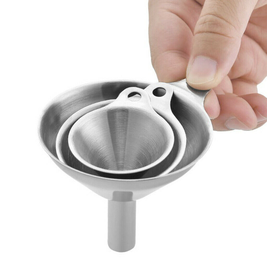 Stainless Steel Funnel Hip Flask Funnel for Filling Small Bottles or Containers