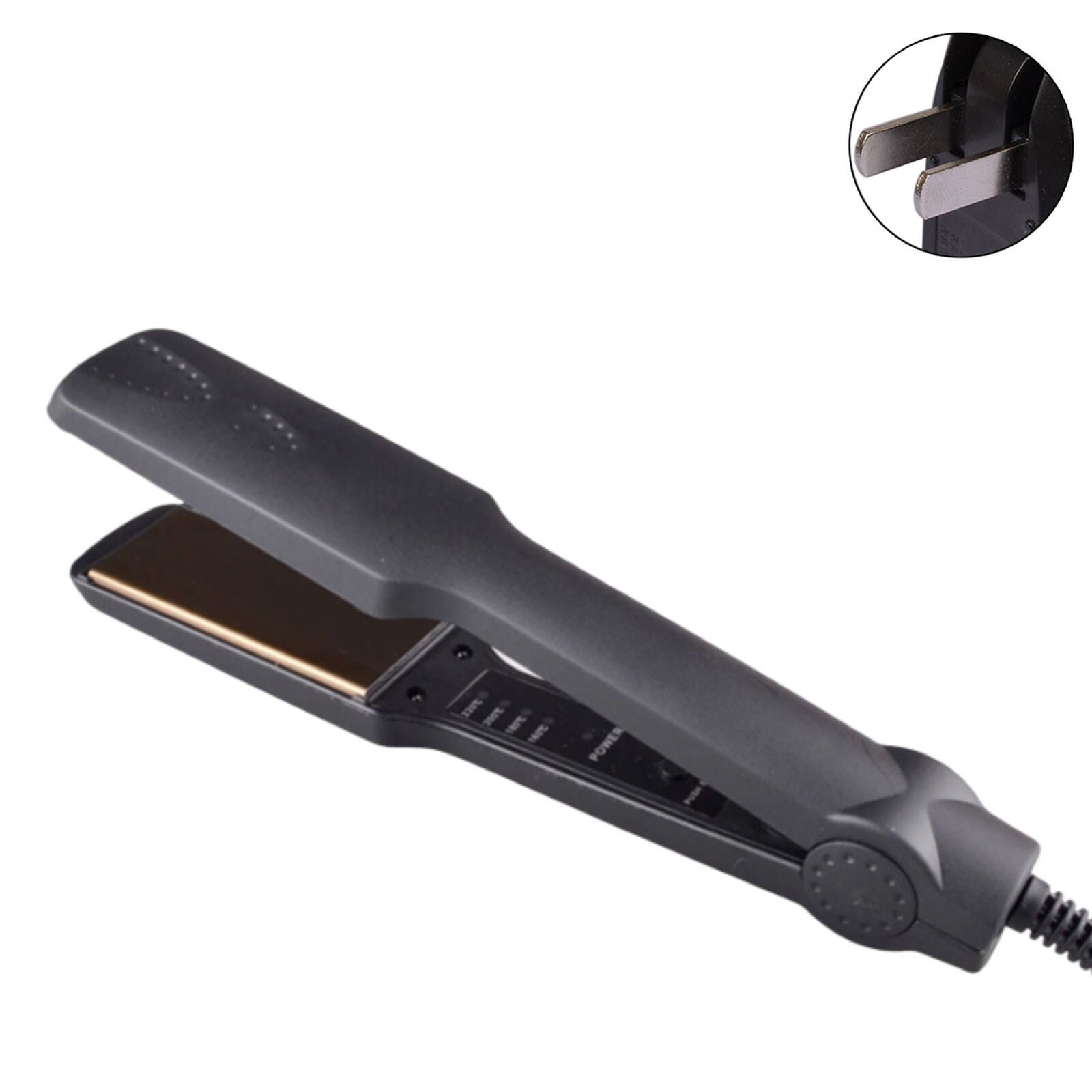 1.5'' Professional Hair Straightener Ceramic Tourmaline Ionic Flat Iron No Glove