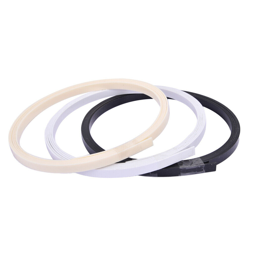 Finest ABS 3Pcs Guitar Bass Purfling Strips Edge Trim Inlay Body Project