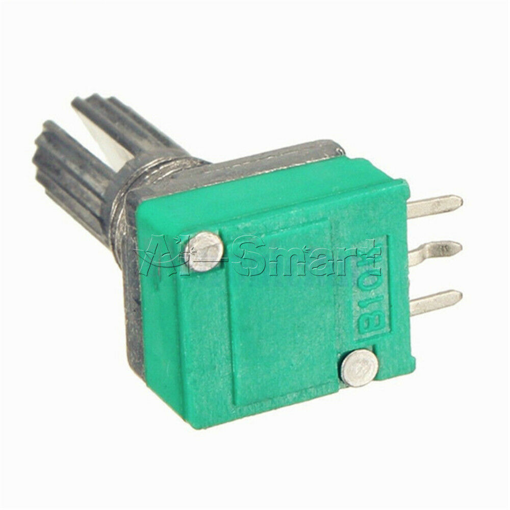 5PCS Rotary Potentiometer 6Pin 6MM Shaft Adjustable B Type ResistanceB100K Ohm