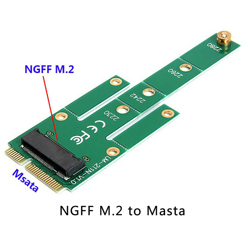 mSATA to M.2 NGFF Adapters Convert Card 6.0Gb/s for 2230-2280 .l8