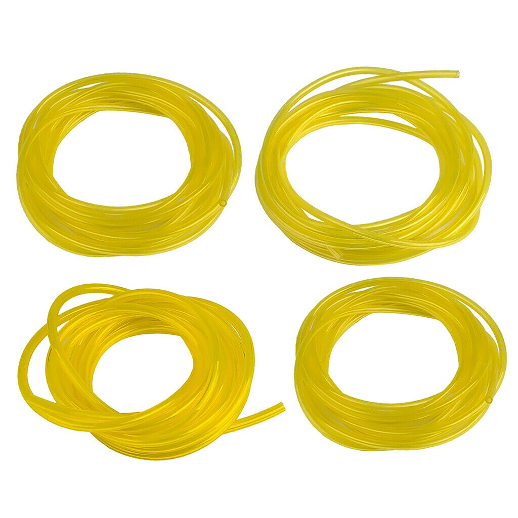 4 Sizes Gas Fuel Line Replacement Yellow 16Ft Fuel Tube Durable for Chainsaw