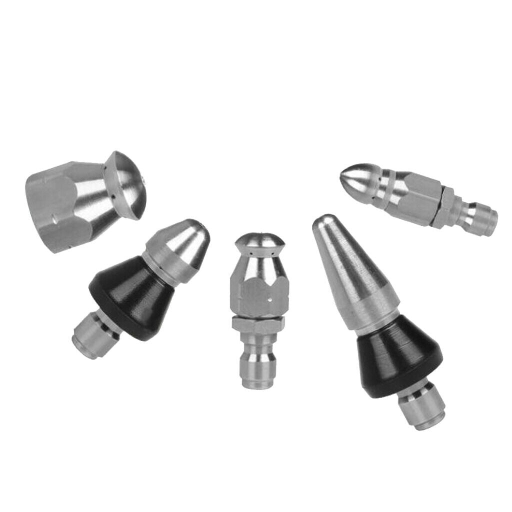 2X 1/4'' Jetter Rotary Nozzle Pressure Washer Drain Sewer Cleaning Pipe Part