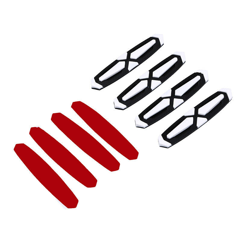 Black&White Car Door Edge Guard Strip Rubber Scratch Protector Strip For Car 4X