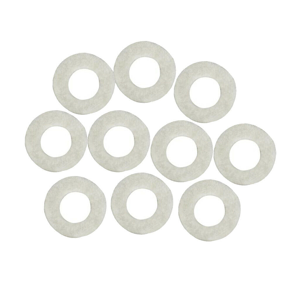 10 Pieces White Trumpet Pads for Trumpet Trombone Repair Replacement