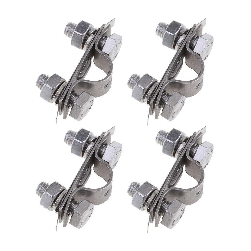 4 Pieces 304 Stainless Steel Control Throttle Cable Clamp Replacement Boat