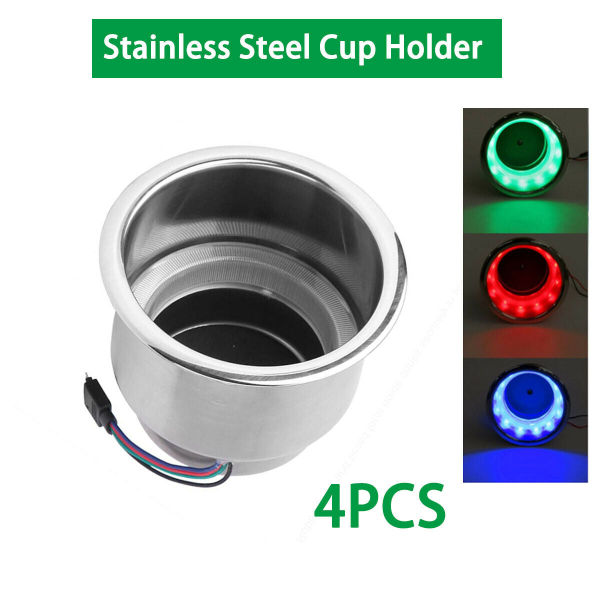3PCS Stainless Steel Cup Drink Holder For Boat Yacht Truck Car Apartment RV