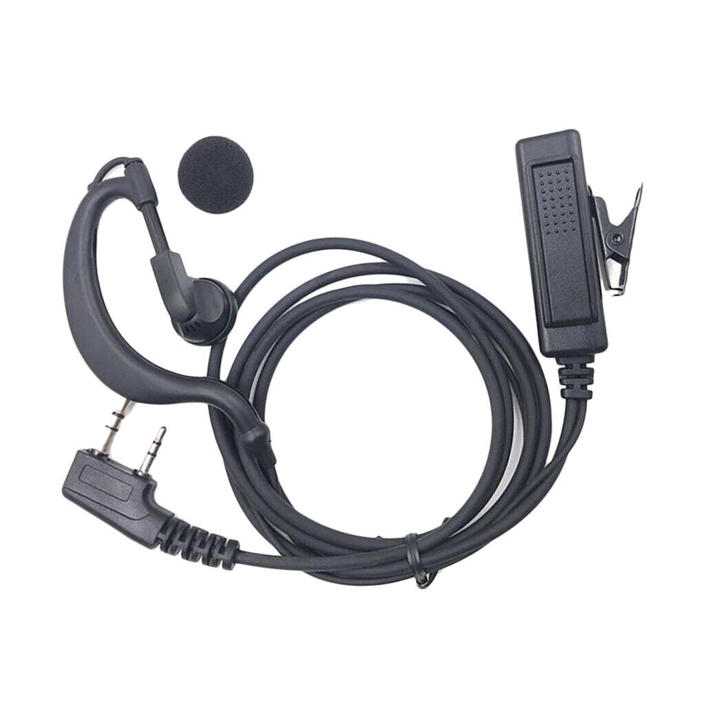 Soft G Shape Radio Ear Piece Headphone PTT with Mic for Kenwood Earphones