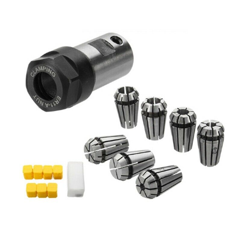 7Pcs ER11 1-7mm Sp Collets with ER11A 5mm Motor Shaft Holder Extension Rod P3PP1