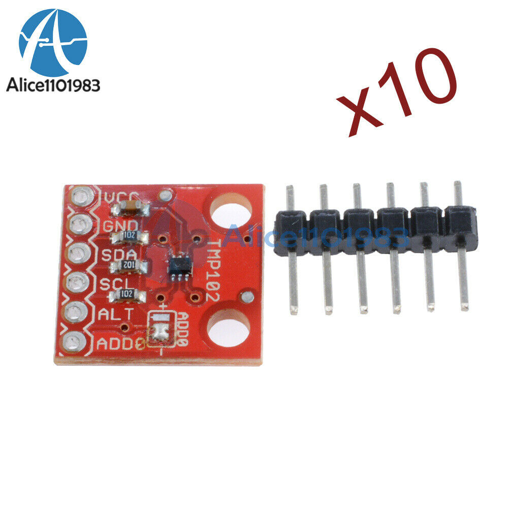 10PCS High Precision 1.5cmx1.5cm TMP102 Digital Temperature Sensor Breakout