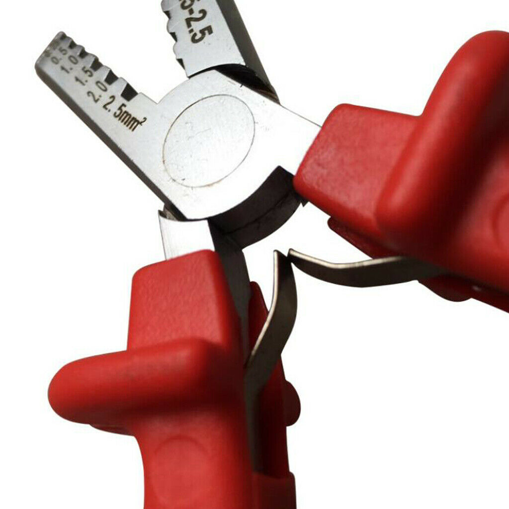 Small Crimping Plier Cable End-sleeves Ferrules Crimper Tool 0.25-2.5mm2