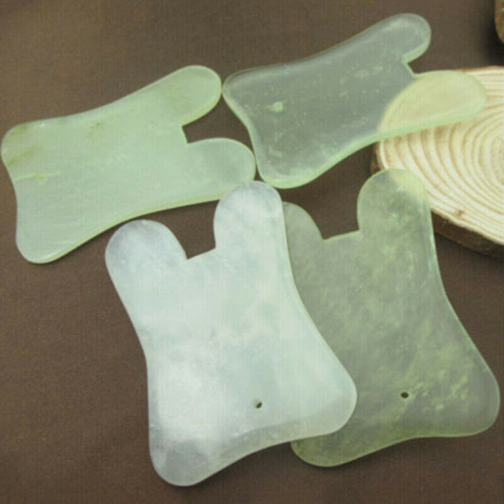 1x Massage Jade Stone Board Gua Sha Face Body SPA Facial Massager Scraping Tools