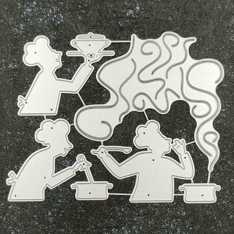 Creative Cooking Mage Metal Embossing Die Cuts Stencil for DIY Scrapbooking Card