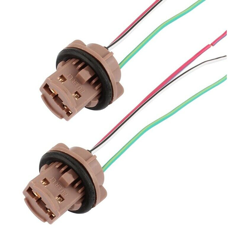 2 Pcs 7443 Bulb Socket Female Adapter for Brake Lights Y7P5