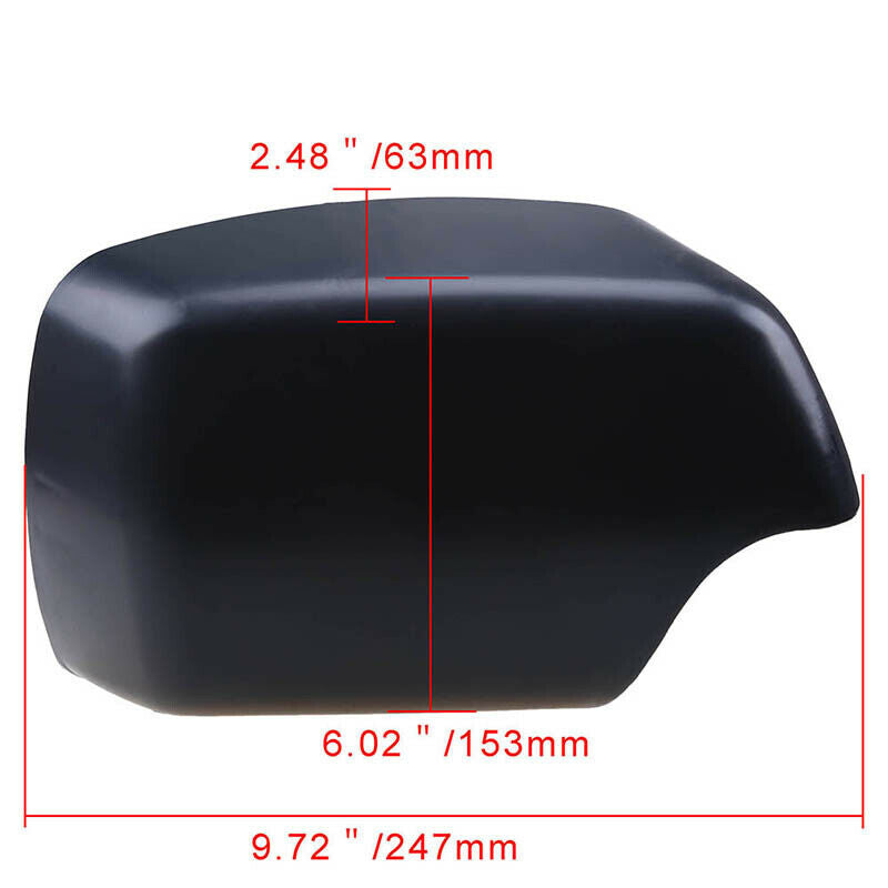 Matte Black Rear Right View Mirror Cover Cap +Frame For BMW X5 E53 1999-2006