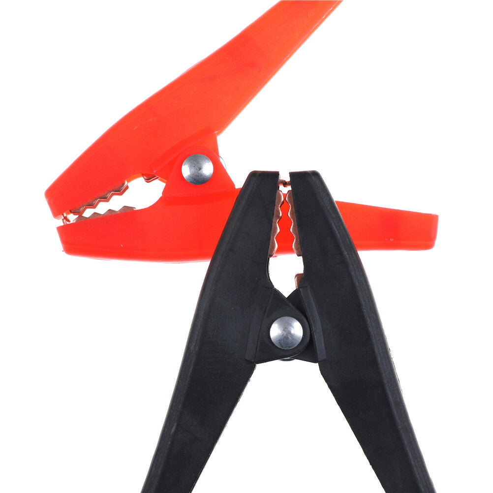 2x 90mm 100A Plastic Alligator Clips Car Battery Clamps Connecter Red&Blac.l8
