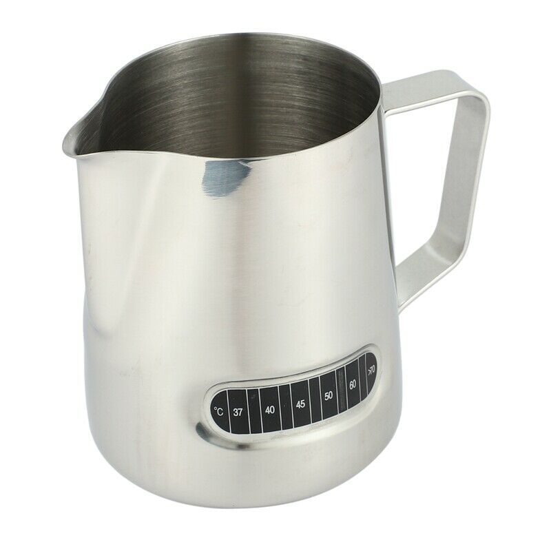 Milk Frothing Pitcher With Thermometer Stainless Steel 600ml Coffee Frothing JT2