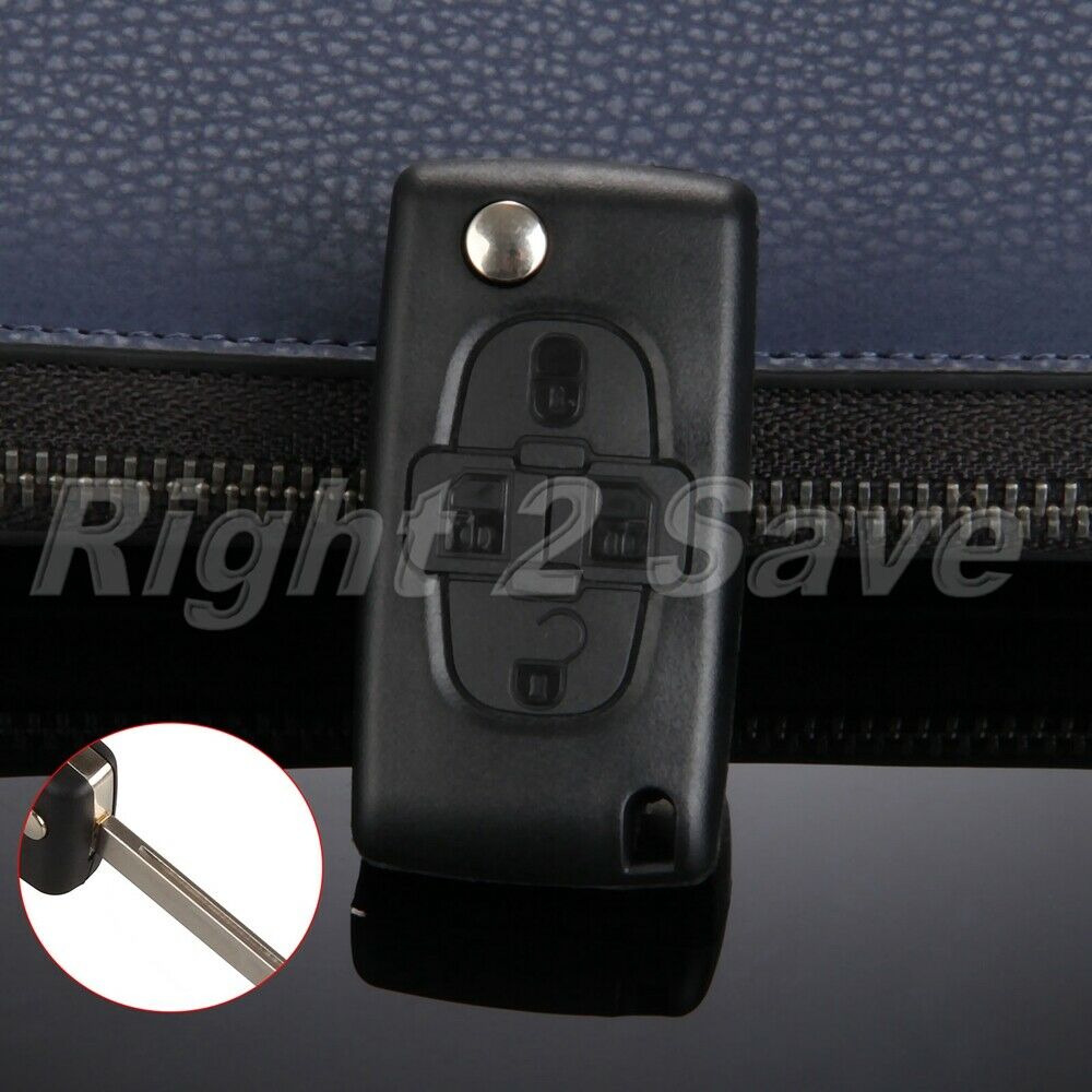 Remote Key Case Folding Keyless Entry Blade Fitment Peugeot 1007 Ciirtoen C8