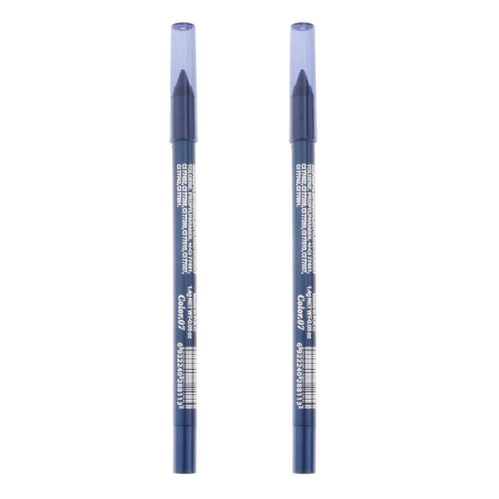 of 2 Sweatproof Eyeshadow Pencil Waterproof Eyeliner Eyebrow Crayon Pen 7