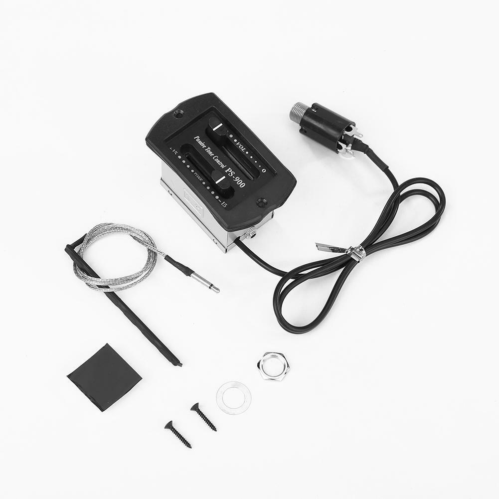 Guitar 2-Band EQ Equalizer Tuner System Pickup Preamp for Ukulele Acoustic HOT