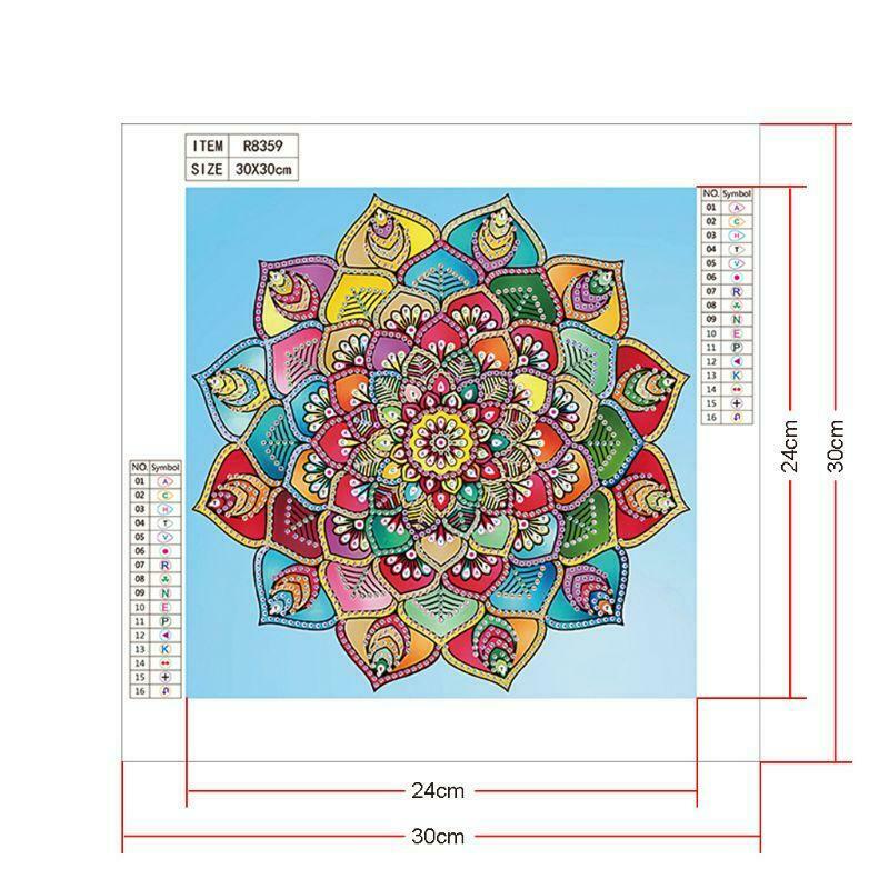 Colorful Flower 5D Special Shaped Diamond Painting Embroidery Needlework Crystal