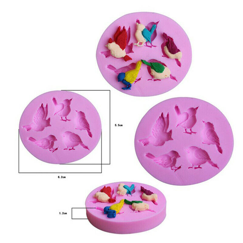 1Pcs Bird's Silicone Soft Candy Mold Cake Decorating Tool Candy Chocolate.l8