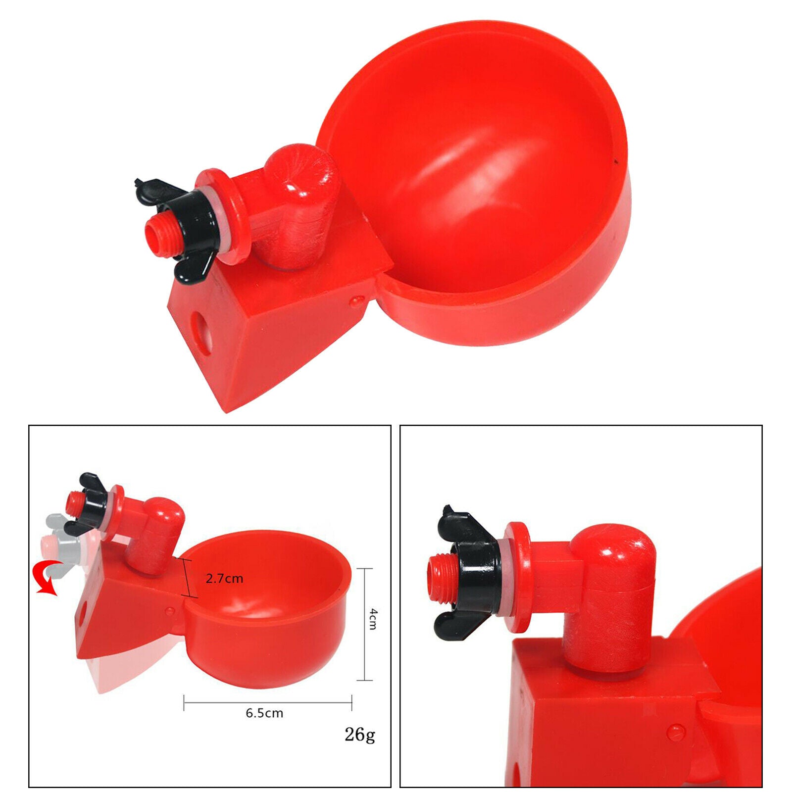 Poultry Chicken Watering Cups Backyard Plastic Waterer Breeding Goose Pigeon