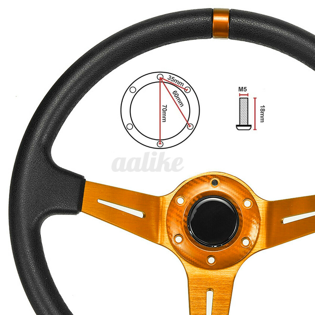 14 inch 350mm  Drifting Racing Car Steering Wheel, Aluminum Alloy Sports