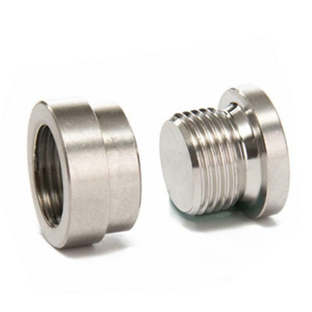 3x M18x1.5mm Thread Stainless Steel Plug with Weld-In Bung O2 Oxygen Sensor