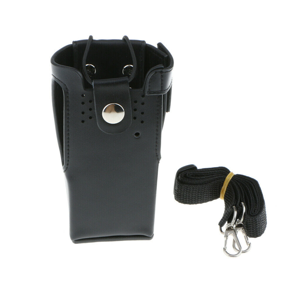 Walkie-Talkie PU Leather Belt Pouch for  Radio GP328 GP338 GP340 GP380 PTX760