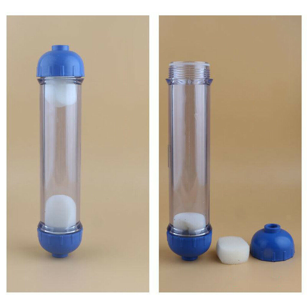 Replacement Transparent Water Filter Housing Bottle DIY Refillable Inline