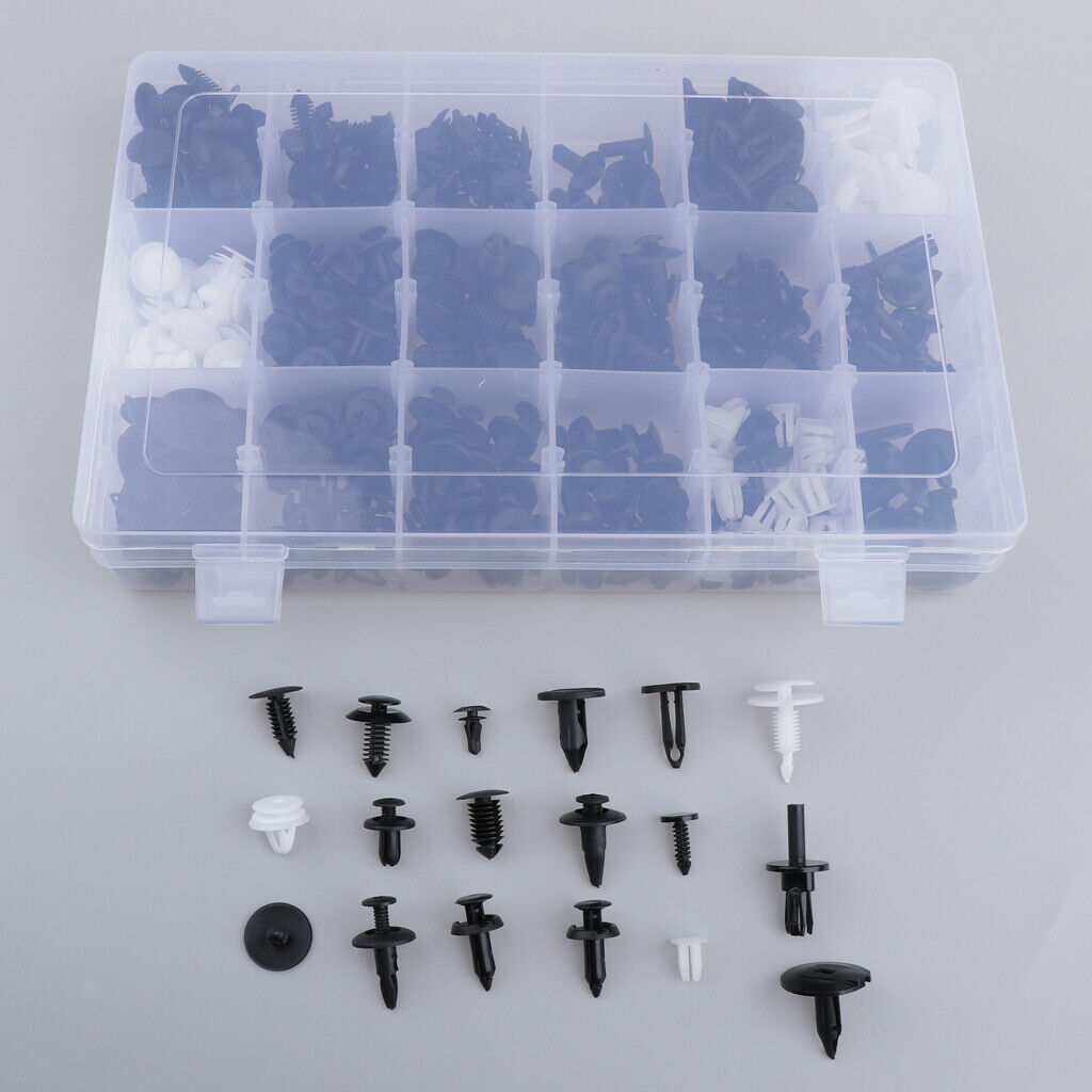 435Pcs Car Body Trim Clips Retainer Bumper Rivets Screw Panel Fastener Kit