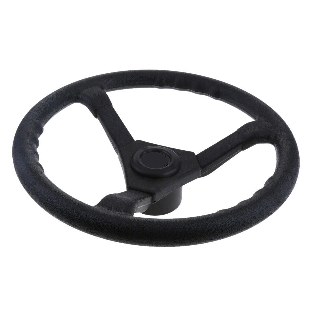 340mm Boat Marine Yacht Plastic Steering Wheel with 3 Spoke - Black