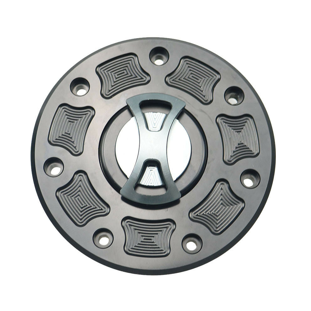 Titanium CNC Bow-tie Gas Fuel Tank Cap Cover For Kawasaki ZX11 ZXR400 Ninja ZZR