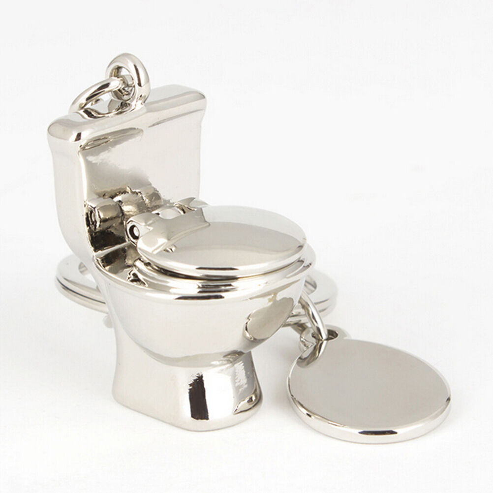 Small Toilet Forever Keychain Metal Key Chain Keyring Keyfob Kids,AUJ Fx