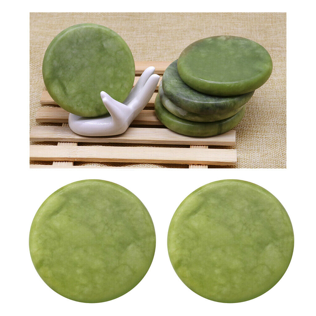 2pcs Smooth Jade Massage Stone Pro Arms Salon Beauty Spa Massage Hot Stones