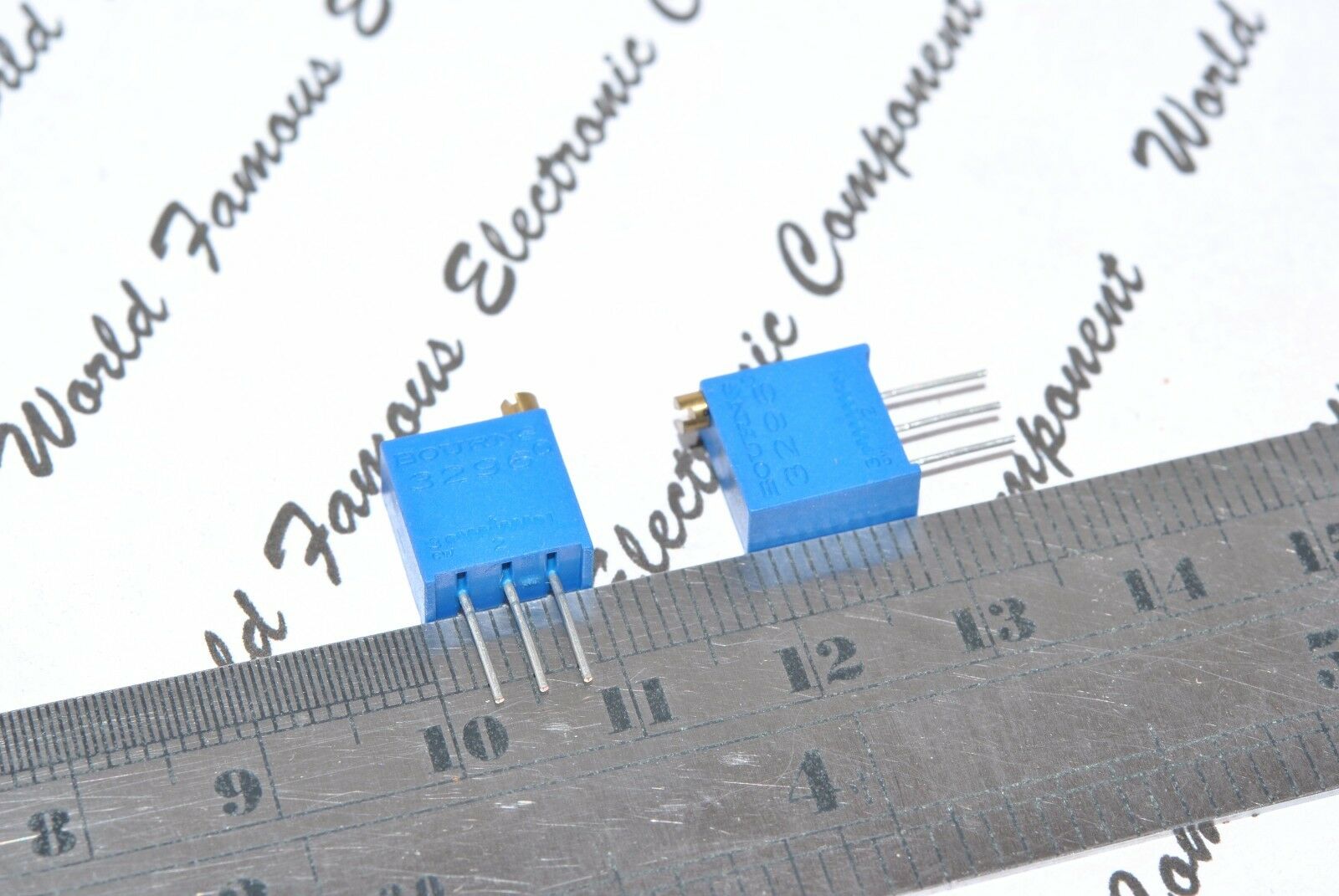 2pcs-BOURNS 50R (50 ohm) 3296W-1-500LF Multiturn 25 Turns Potentiometer/Trimmer