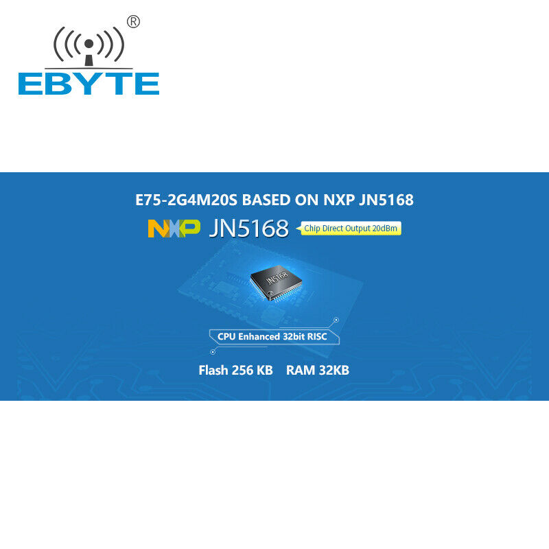 Ebyte E75-2G4M20S 1000m 20dBm JN5168 IEEE802.15.4 ISM ZigBee Wireless Module