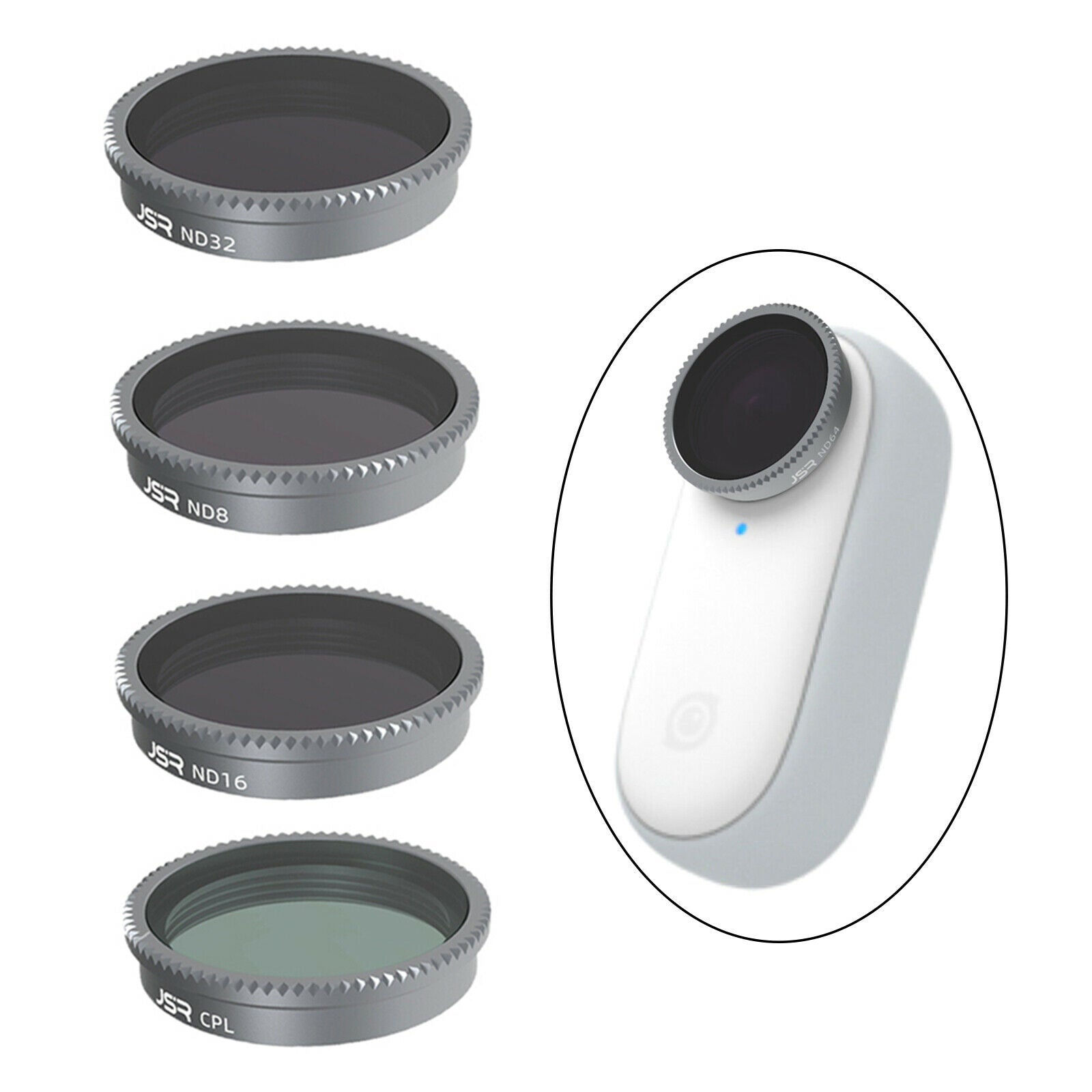 4 Pieces Lens Filters ND8 ND16 ND32 ND64 Replaces for Insta360 GO 2 Durable