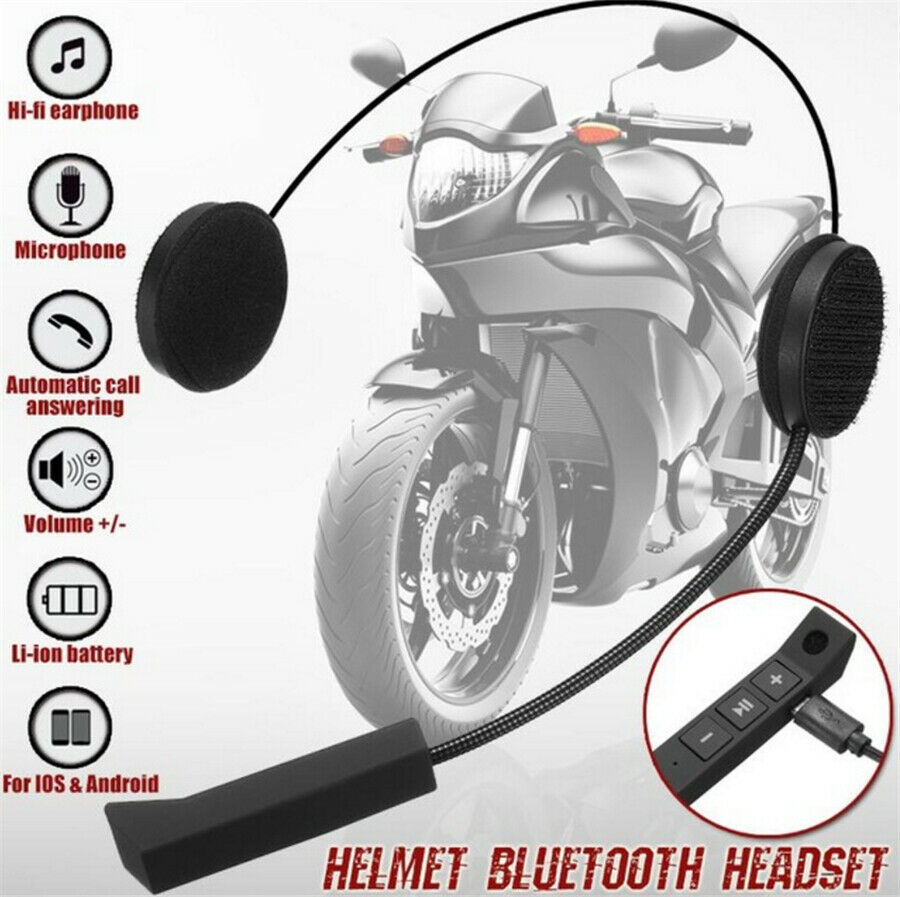 Motorcycle Helmet Headphone Speaker Bluetooth USB Charge Intercom Interphone