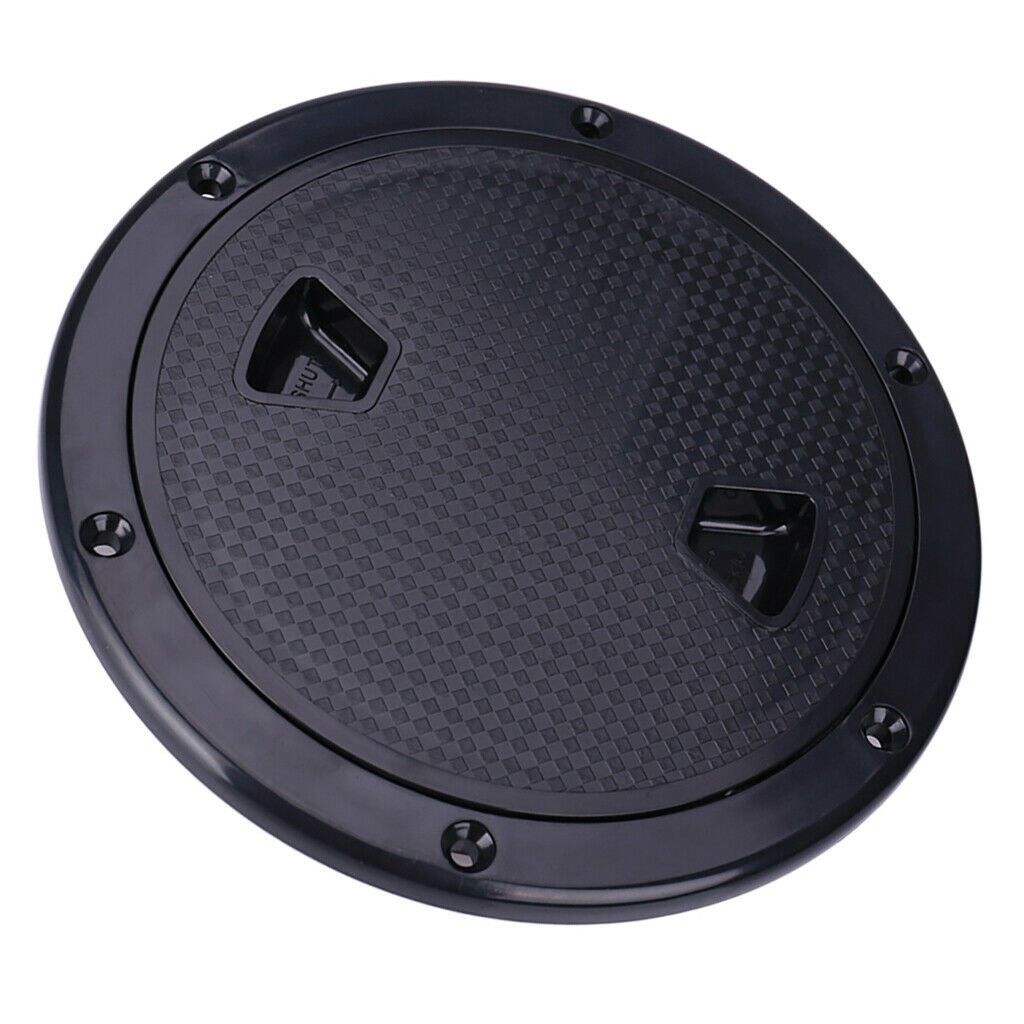 4" Screw Out Deck Plate Access Hatch Cover Black Plastic for Boat RV Marine