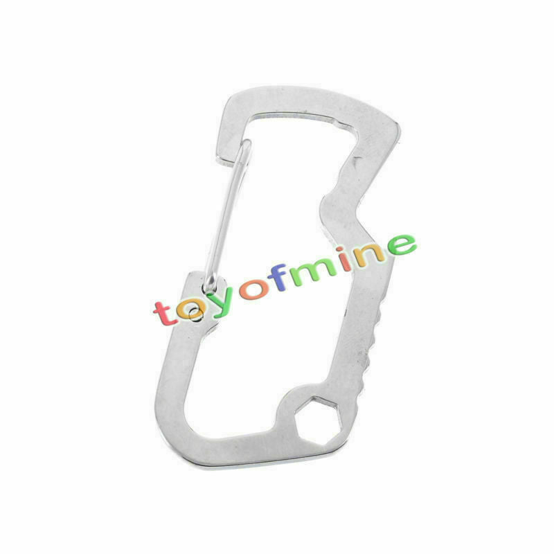 Carabiner Cap Lifter Hex Driver Bottle Opener Keychain Multi Tool